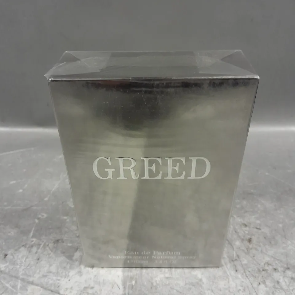 BOXED AND SEALED GREED EAU DE PARFUM 100ML