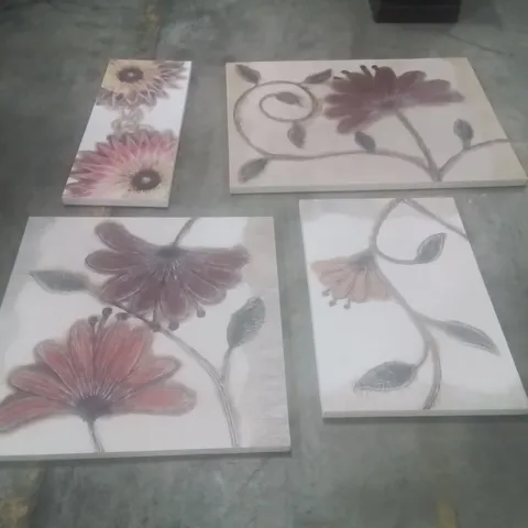 FOUR ASSORTED EX PUB/RESTERAUNT CANVAS DECOR DISPLAY PIECES