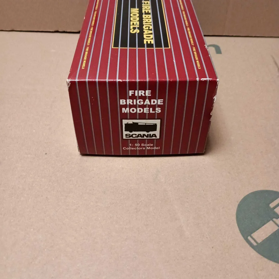 FIRE BRIGADE MODELS SCANIA 1:50 SCALE COLLECTOR'S FIRE ENGINE – BOXED