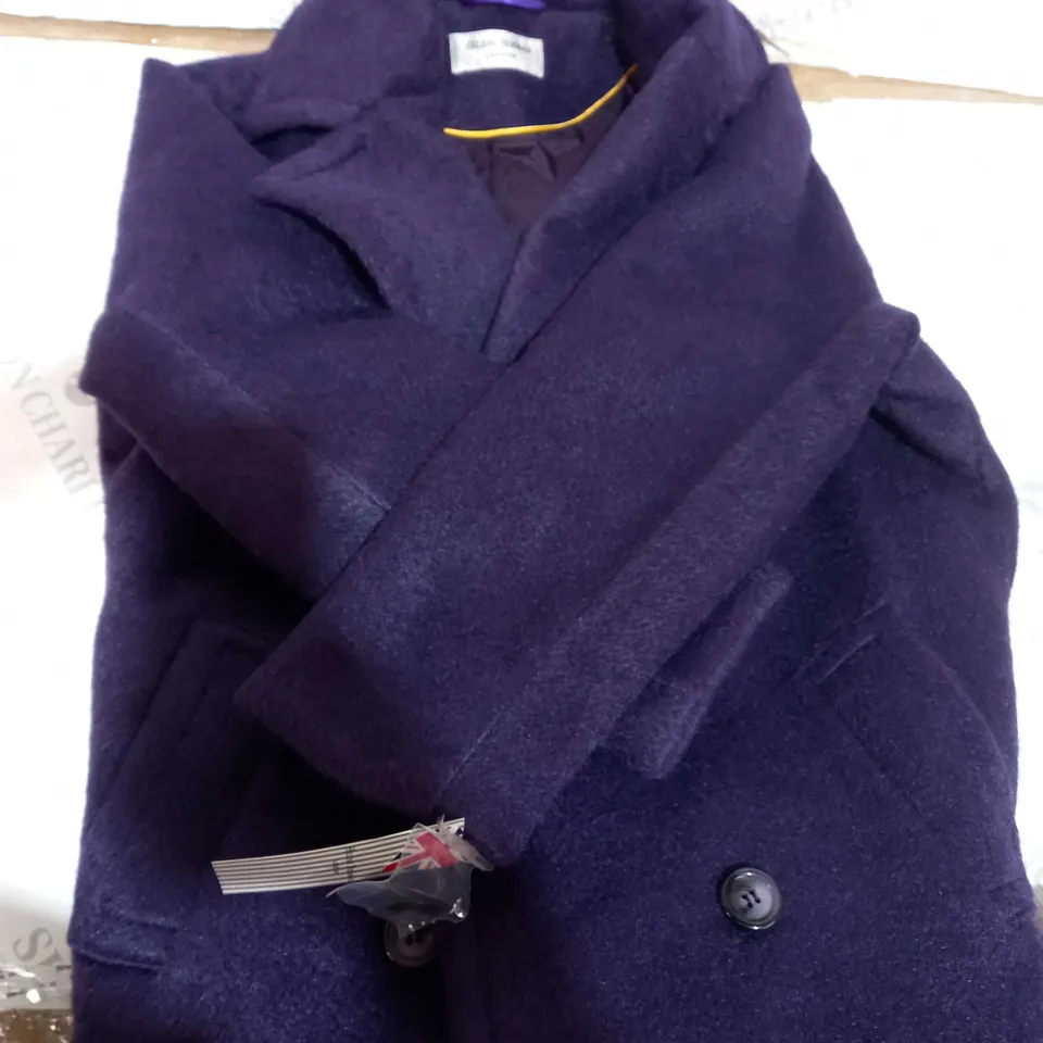 BOXED HELENE BERMAN LONDON THICK COAT IN PURPLE SIZE 14