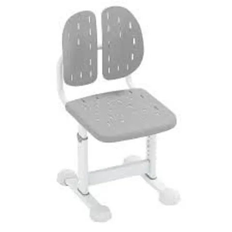 BOXED COSTWAY GREY CHILDREN'S OFFICE CHAIR WITH ADJUSTABLE HEIGHT AND DOUBLE BACK 
