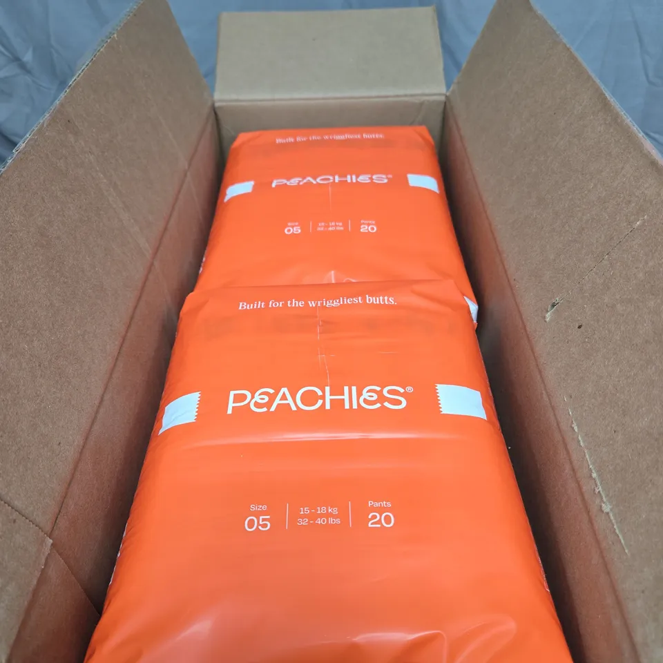 BOX OF 6 x PEACHIES BABY PULL-UP PANTS SIZE 05 – 20 PANTS PER PACK 