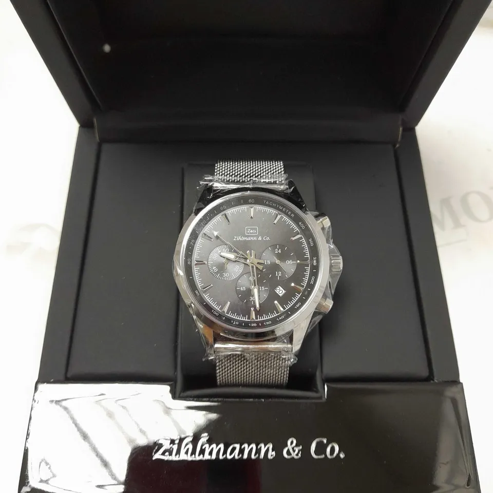 ZIHLMANN & CO TACHYMETER MESH STRAP WRISTWATCH