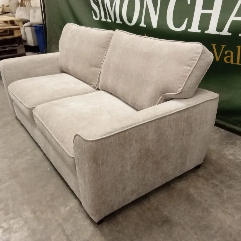 HARLOW 3 SEATER STANDARD BACK FABRIC SOFA - NATURAL RRP £649