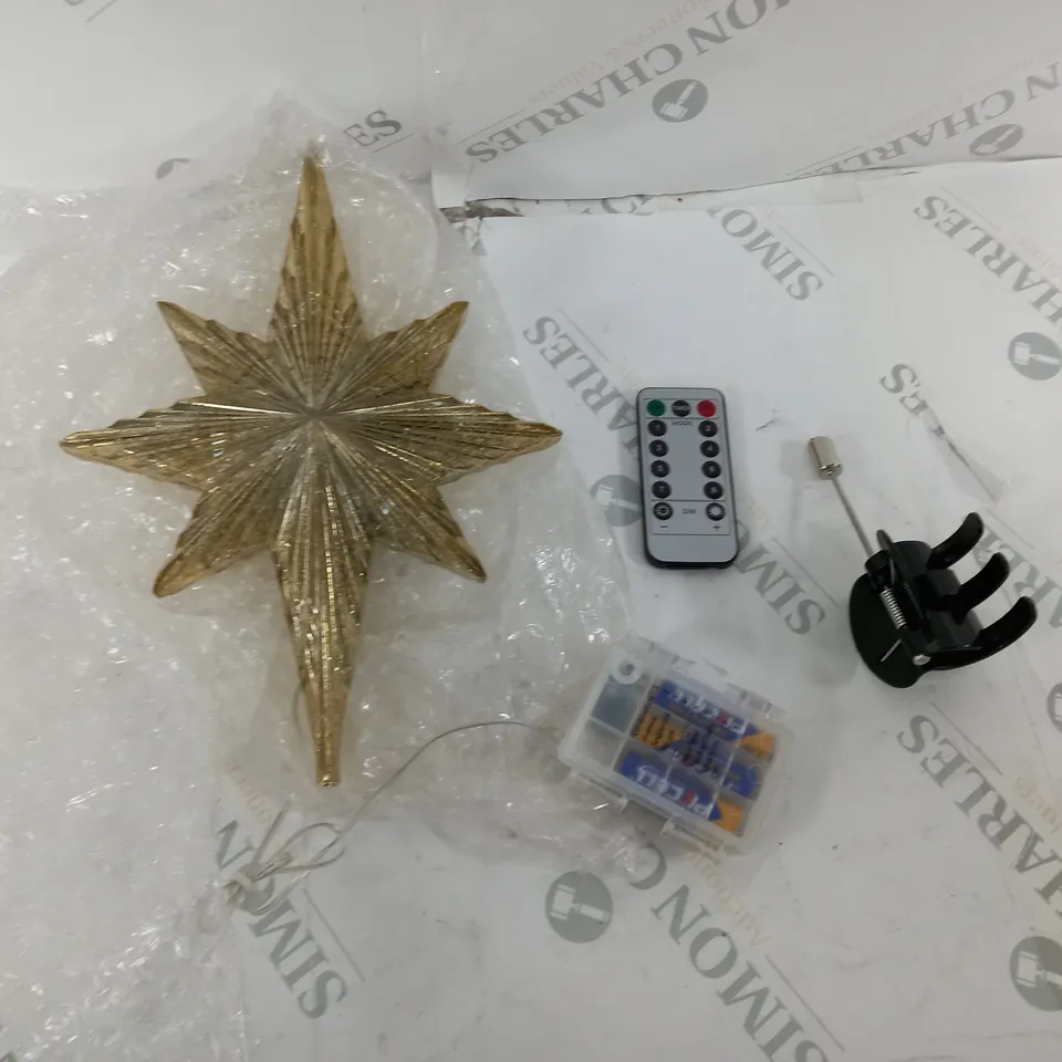 STAR TREE TOPPER GOLD EFFECT