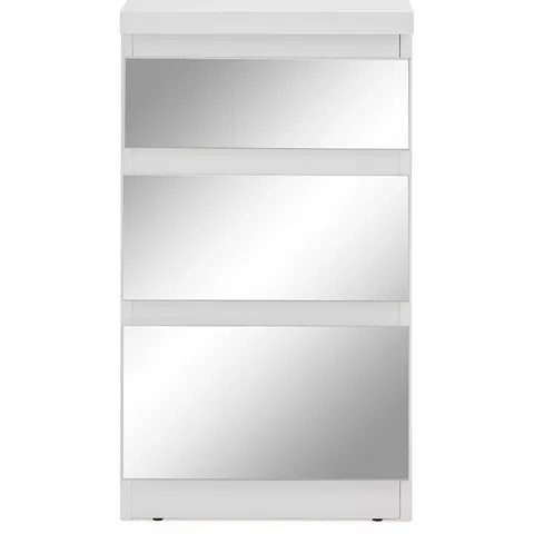 PRAGUE MIRROR 3 DRAWER BEDSIDE TABLE