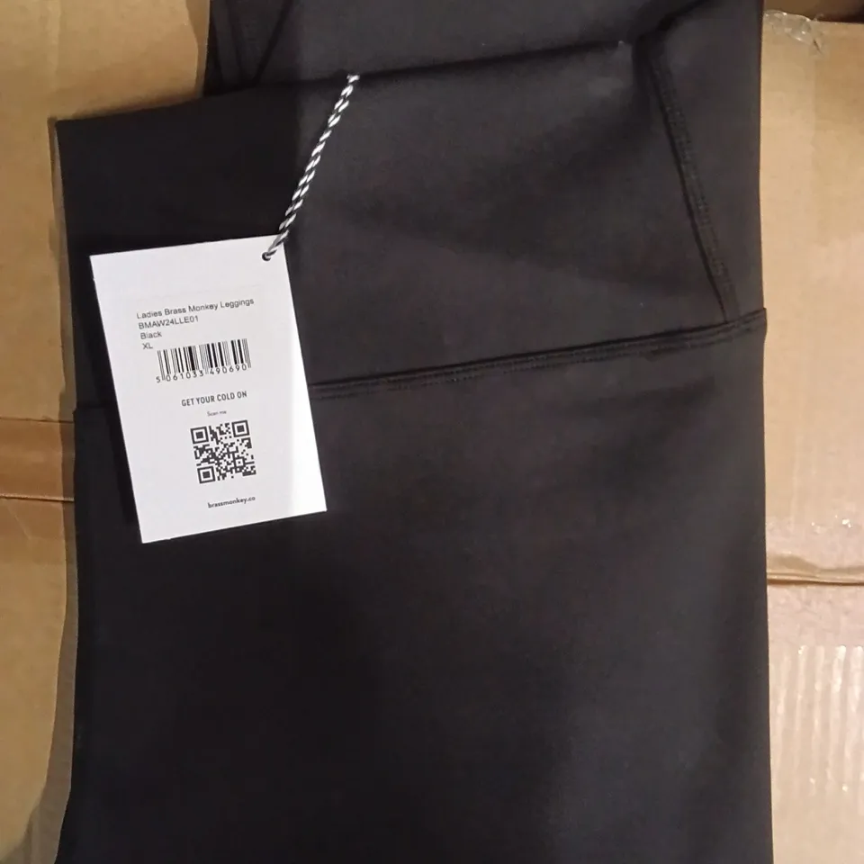 BOX OF BRASS MONKEY LEGGINGS - BLACK SIZE XL APPROXIMATELY 15