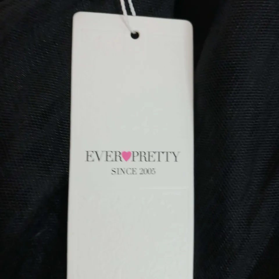 EVERPREETY SEQUIN TOP FISH TAIL DRESS BLACK SIZE UK 14