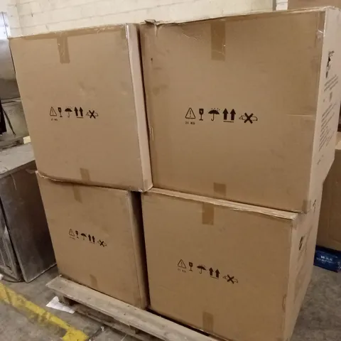 PALLET OF ASSORTED OUTDOOR PATIO RATTAN SOFA SET PARTS AND PIECES
