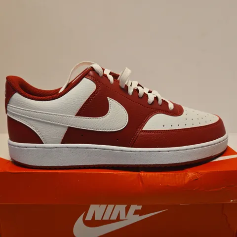 BOXED PAIR OF NIKE COURT VISION LO GYM RED/WHITE – UK SIZE 11