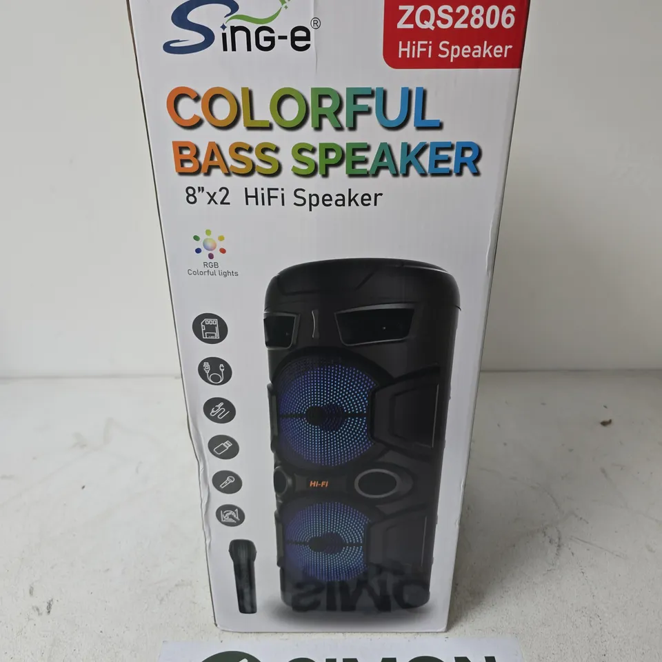 BOXED SING-E COLOURFUL BASS SPEAKER