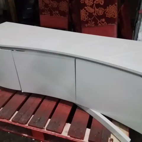 DESIGNER GREY GLOSS EFFECT THREE DOOR TV UNIT