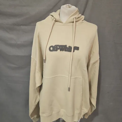OFF-WHITE SKATE HOODIE – CREME BRULEE, SIZE L