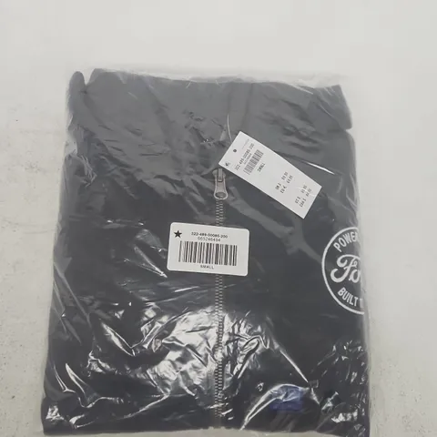 BAGGED HOLLISTER BOXY ZIP-UP FORD GRAPHIC HOODIE IN NAVY - SMALL