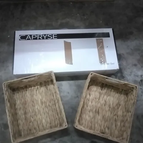 PALLET OF ASSORTED ITEMS INCLUDING; SHOWER SET, STORAGE BASKET 