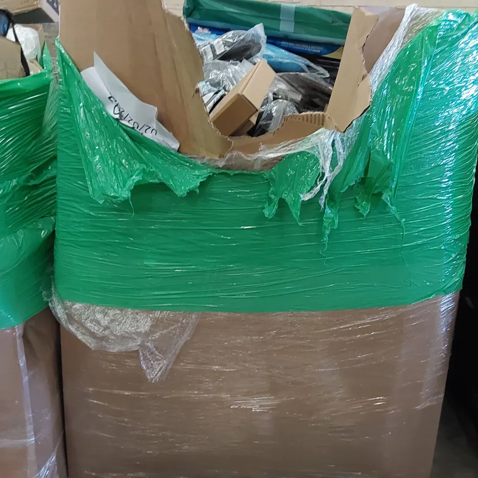 PALLET OF ASSORTED ITEMS INCLUDING: ELECTRIC BLANKET, DEHUMIDIFIER, HAIRDRYER, BATHROOM MAT, BLINDS
