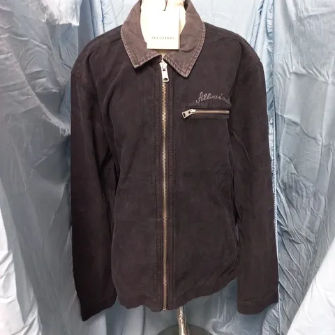 ALL SAINTS ROTHWELL CORDUROY WORKWEAR JACKET IN TUMBLED GREY - XXL