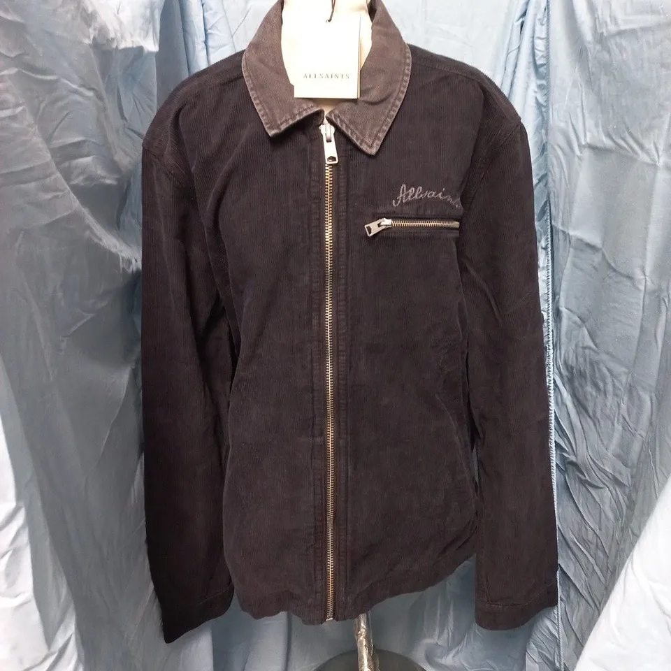 ALL SAINTS ROTHWELL CORDUROY WORKWEAR JACKET IN TUMBLED GREY - XXL