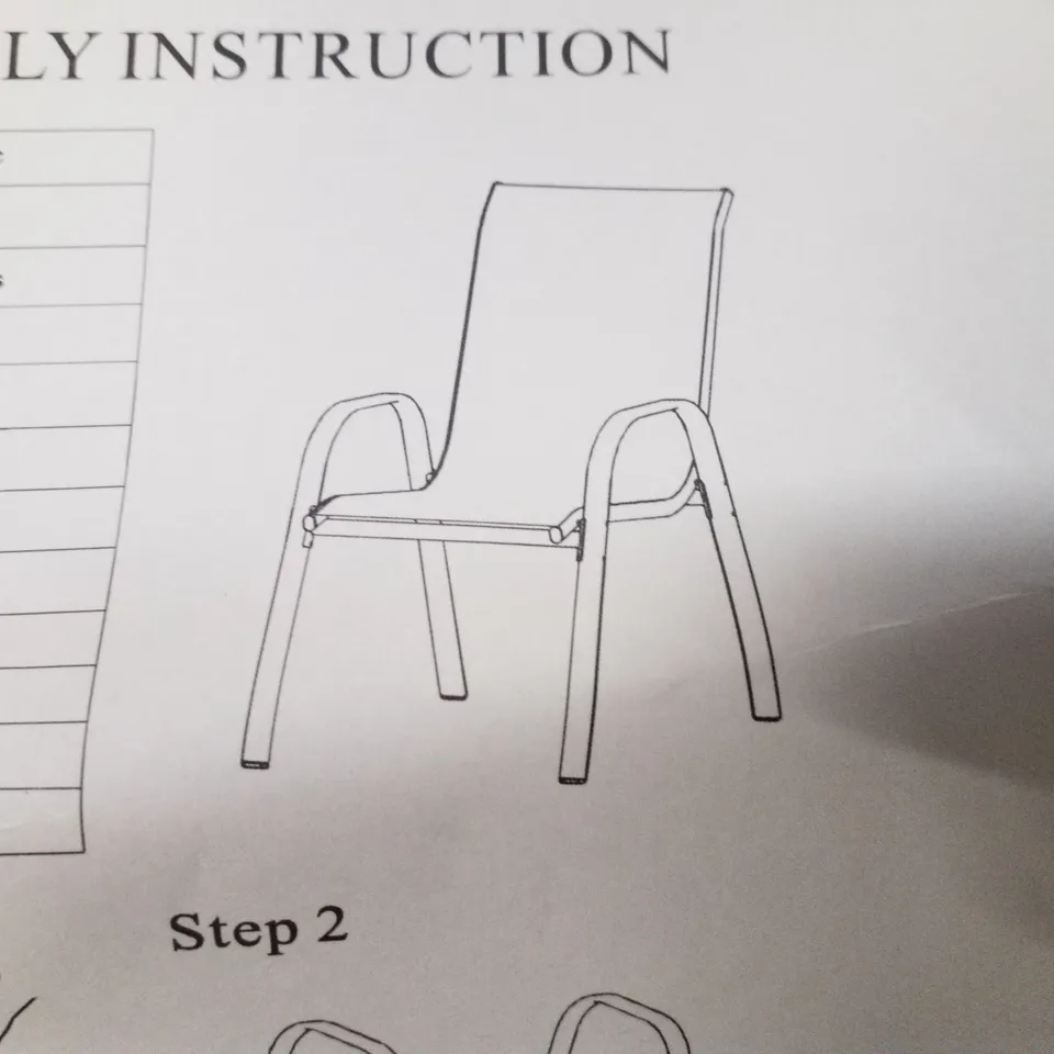 BOXED SET OF 2 GARDEN DINING CHAIRS STACKABLE OUTDOOR PATIO FURNITURE SET WITH BACKREST AND ARMREST - DARK GREY