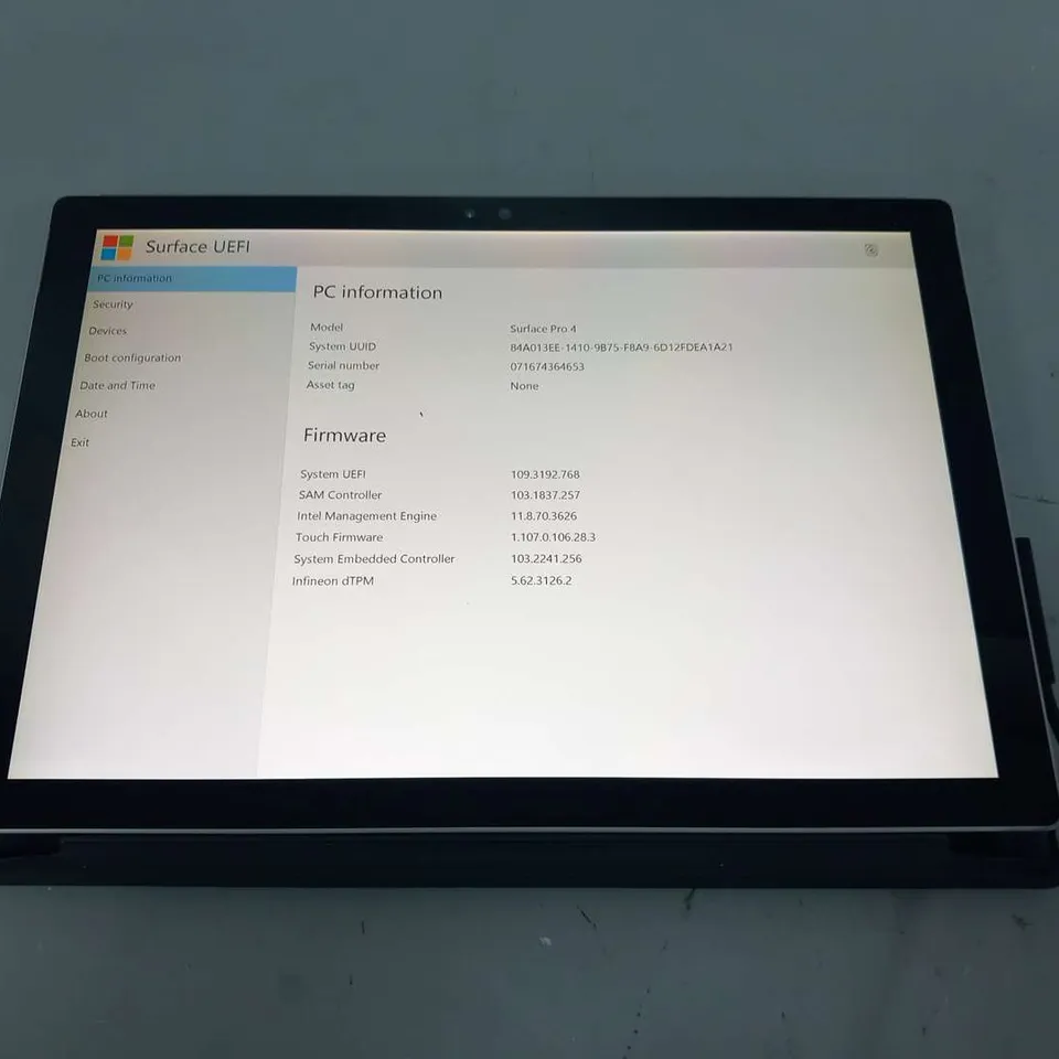 MICROSOFT SURFACE PRO 4 128GB 1724 