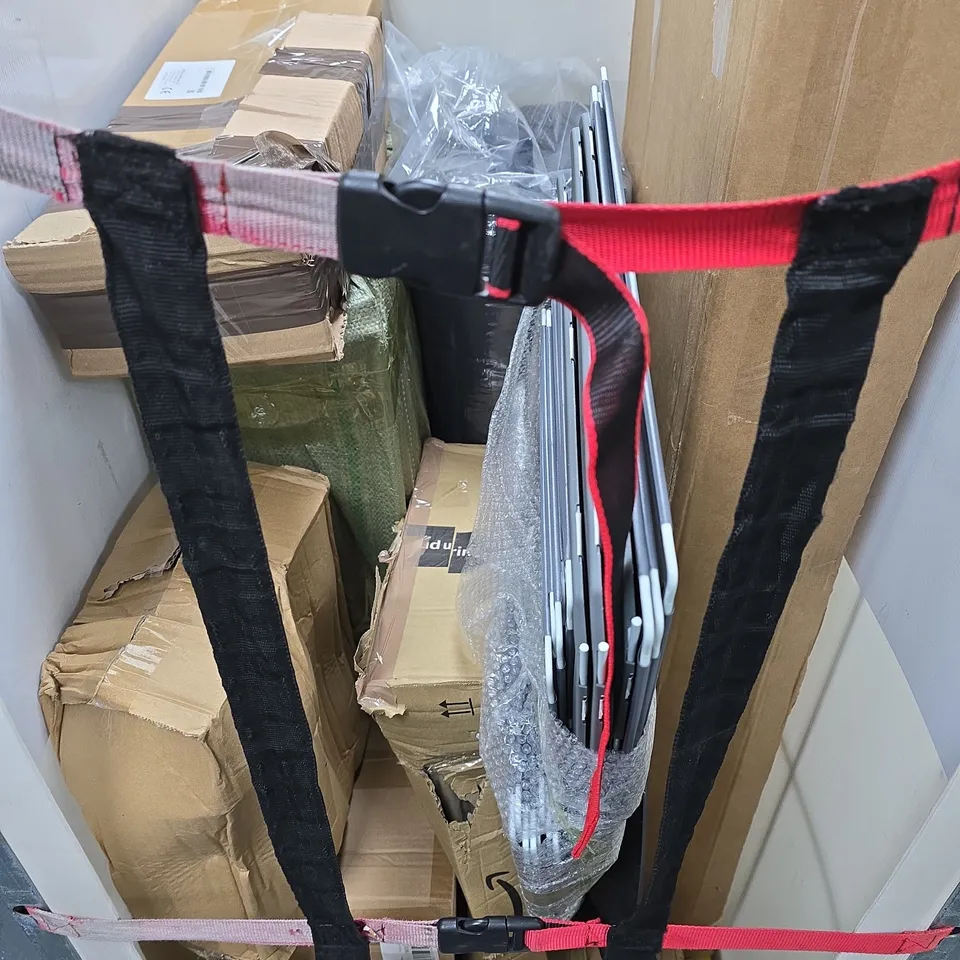 APPROXIMATELY 10 ASSORTED HOUSEHOLD PRODUCTS TO INCLUDE STORAGE RACK, HOME DECOR, WHEEL TRIM ETC 