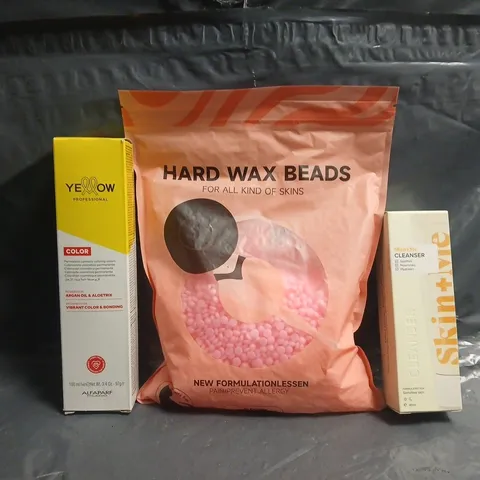 APPROXIMATELY 15 ASSORTED COSMETIC ITEMS TO INCLUDE HARD WAX BEADS, YELLOW PROFESSIONAL, ETC - COLLECTION ONLY