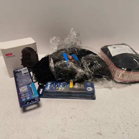APPROXIMATELY 8 ASSORTED HEALTH & BEAUTY PRODUCTS TO INCLUDE TYMO ADJUSTABLE DIFFUSER, ORAL B PRO HEADS, HAIR EXTENSIONS, ETC - COLLECTION ONLY