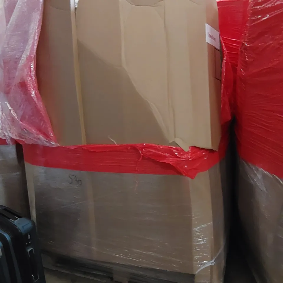 PALLET CONTAINING ASSORTED HOUSEHOLD PRODUCTS INCLUDING SPICE RACK, SUITCASE, COOKING PAN, AIR COOLER ETC 
