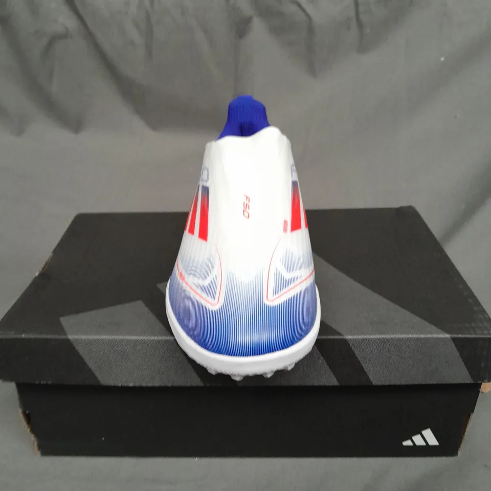 BOXED PAIR OF ADIDAS F50 TRAINERS SIZE 2