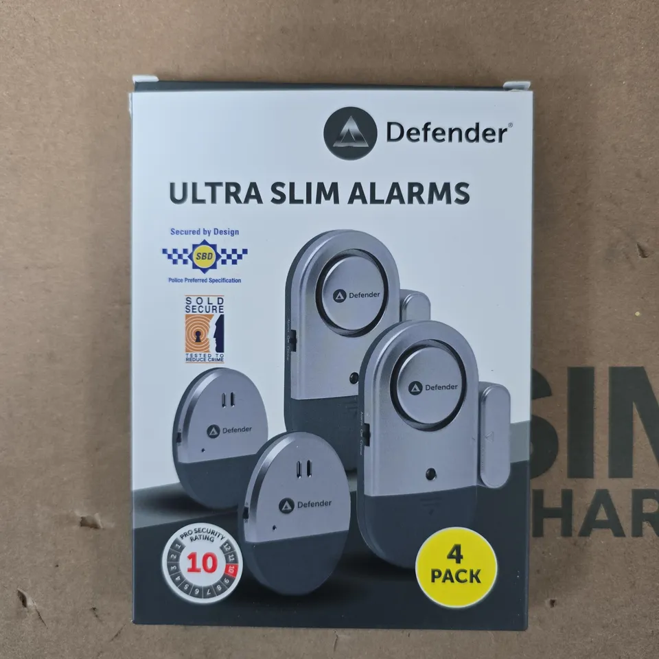 DEFENDER ULTRA SLIM ALARMS 4-PACK