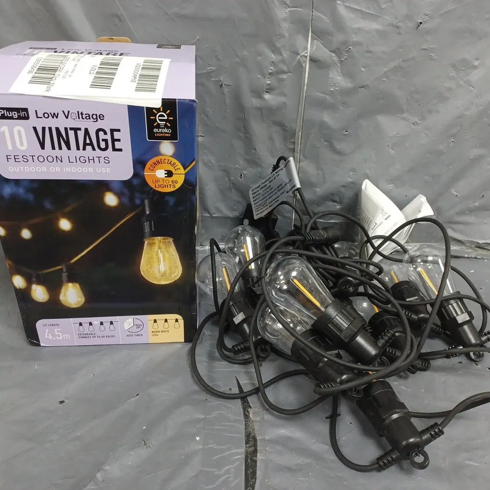 SMART GARDEN VINTAGE FESTOON LIGHTS - WARM WHITE - SET OF 10 RRP £29.99