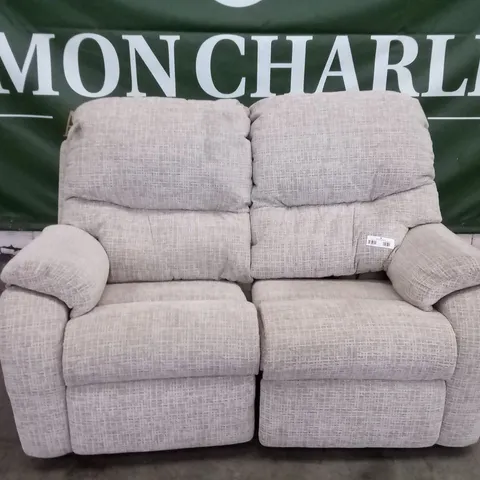 DESIGNER G PLAN MISTRAL C 3 SEATER ELECTRIC RECLINER DBL SOFA - WAFFLE CARAMEL FABRIC