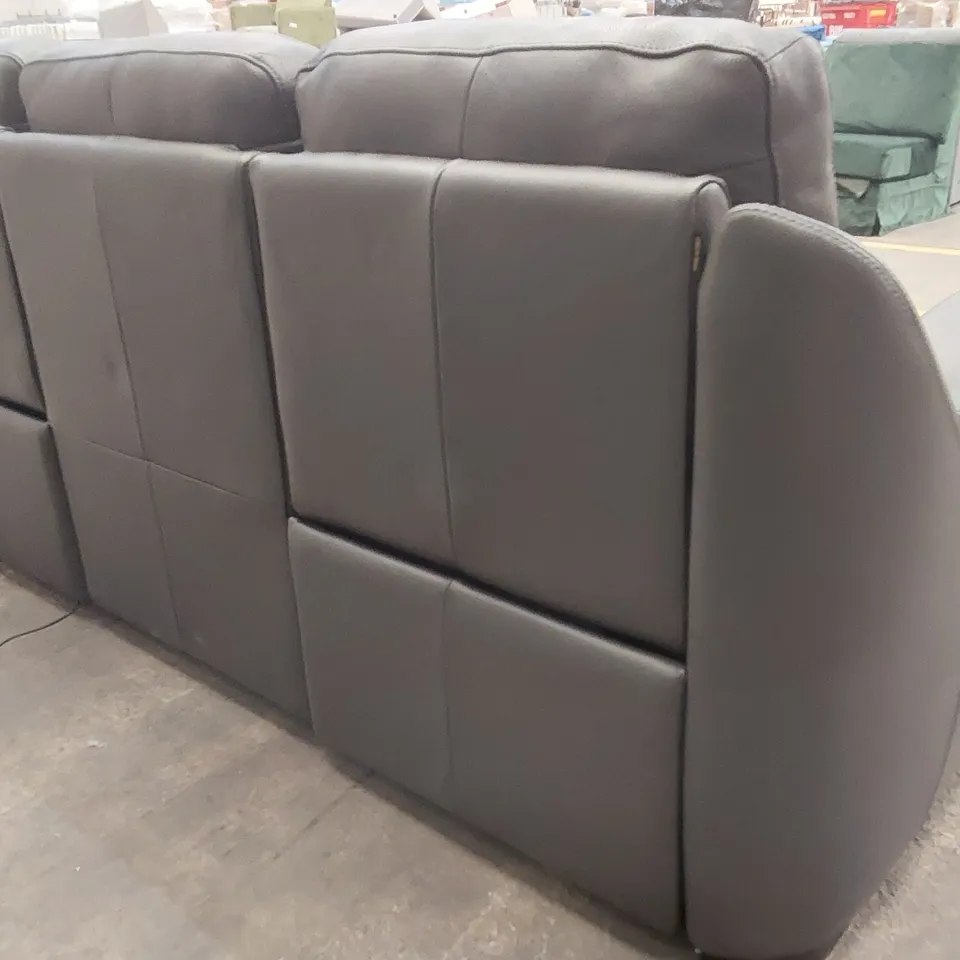 QUALITY DESIGNER ITALIAN MADE AVOLA LEATHER 3 PIECE ELECTRIC RECLINING 4 SEATER SOFA 