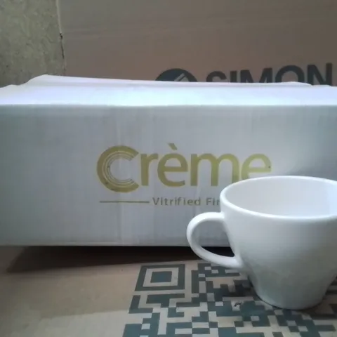BOXED ARTISAN CREME TEA CUP 20CL APPROXIMATELY 48