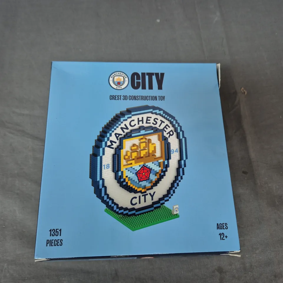 MANCHESTER CITY CREST 3D CONSTRUCTION TOY