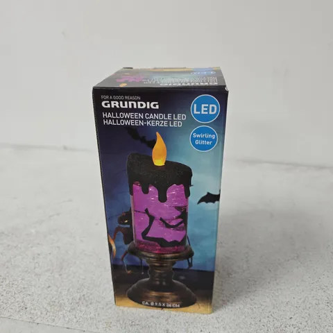 GRUNDIG HALLOWEEN CANDLE LED – SWIRLING GLITTER, BOXED