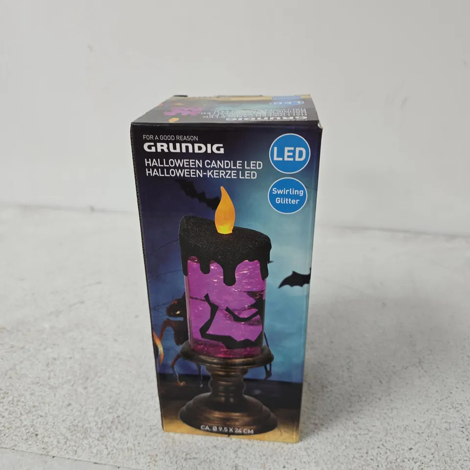 GRUNDIG HALLOWEEN CANDLE LED – SWIRLING GLITTER, BOXED
