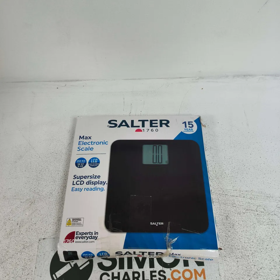 SALTER MAX ELECTRONIC SCALE – BOXED (250 KG / 550 LB)