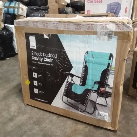 BOXED KEPLIN 2-PACK PADDED GRAVITY CHAIR 