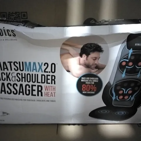 BOXED HOMEDICS SHIATSU MAX 2.0 BACK & SHOULDER MASSAGER WITH HEAT