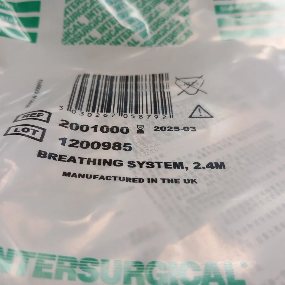 PALLET OF APPROXIMATELY 54 INTERSURGICAL BREATHING SYSTEM TUBES