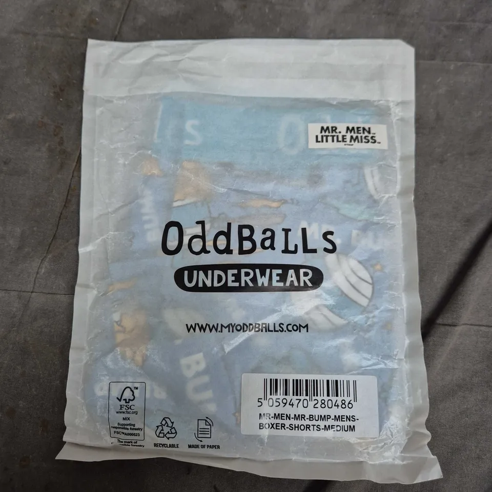 BAGGED ODDBALLS MR MEN MR BUMP BOXERS - MEDIUM