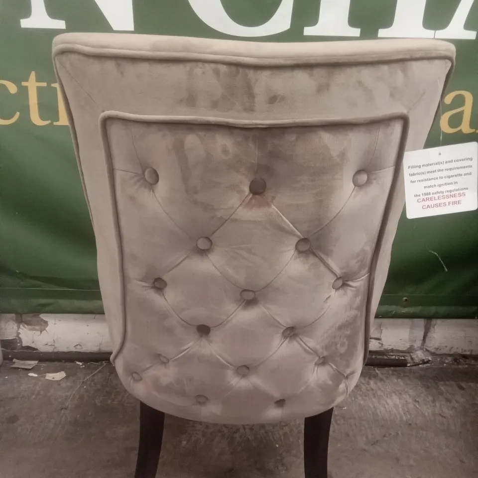 MINK FABRIC DINING CHAIR
