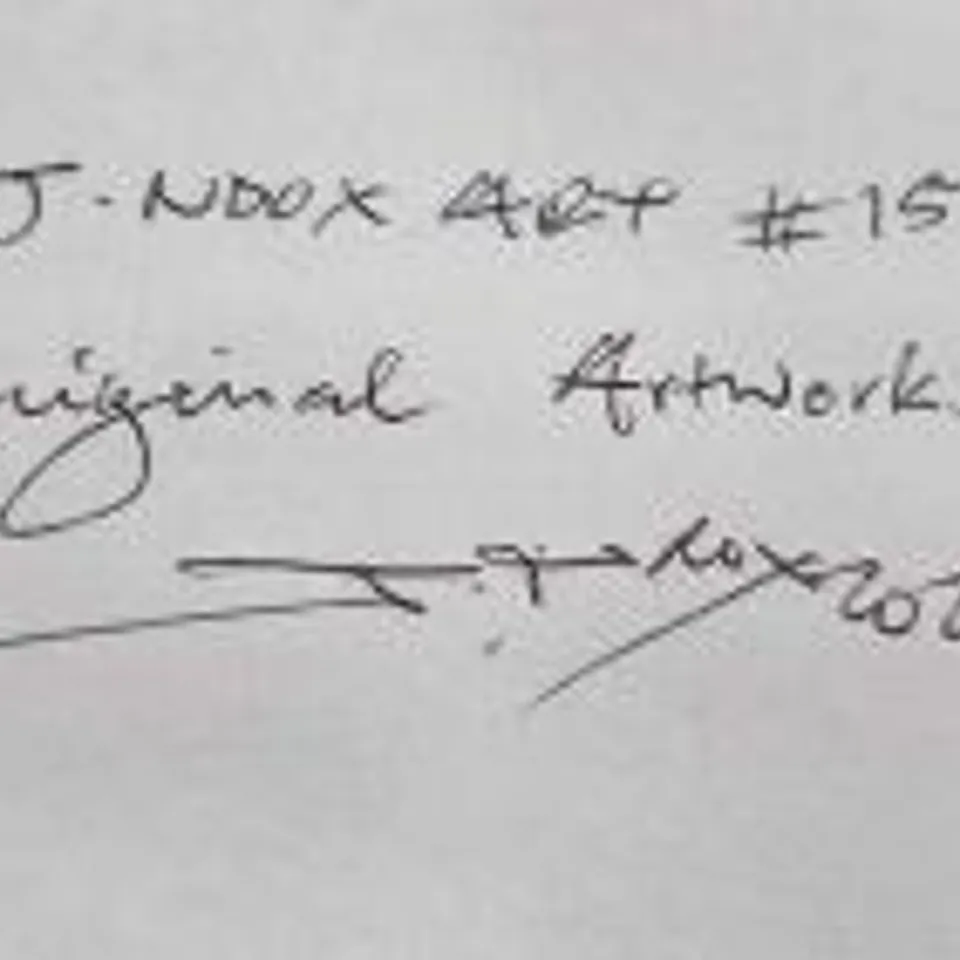THREE ASSORTED JNDOX SIGNED ORIGINAL ARTWORKS TO INCLUDE; #1561 AND #1563 