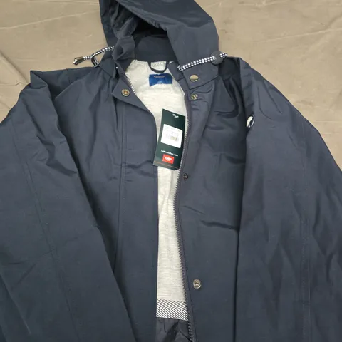 COTTON TRADERS Navy Hooded Waterproof Jacket SIZE 12
