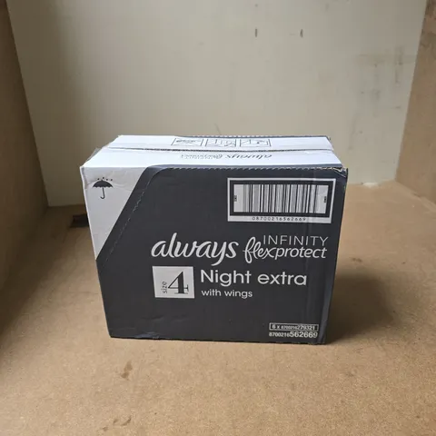 ALWAYS NIGHT EXTRA WITH WINGS β SIZE 4 SANITARY PADS (BOXED)
