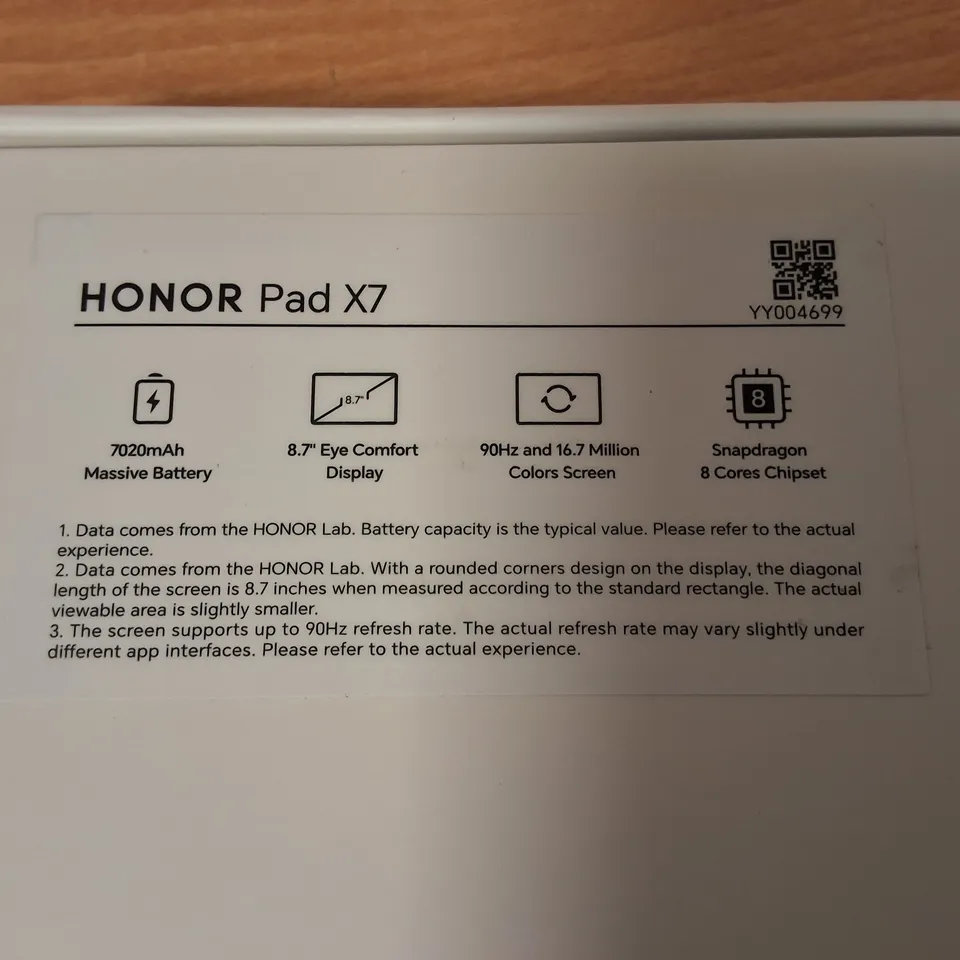 BOXED HONOR PAD X7 8.7" 4GB / 64GB IN GREY - JMS-W09
