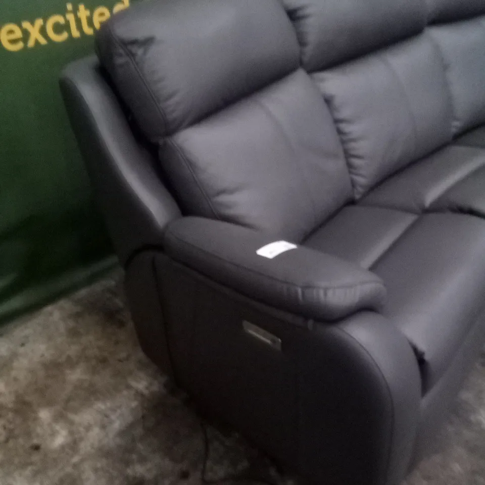 DESIGNER G PLAN MADE KINGSBURY CAMBRIDGE SLATE ELECTRIC RECLINING 3 SEATER CURVED SOFA