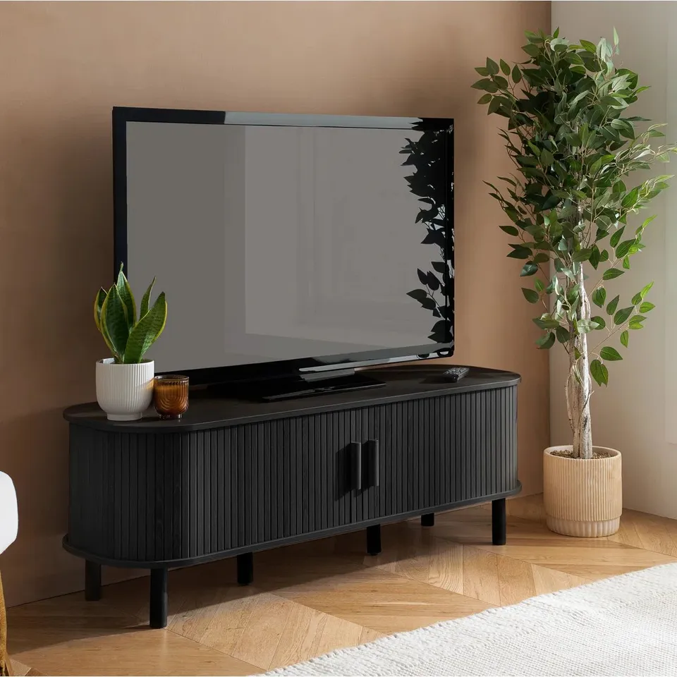 BOXED SUIRE TV STAND FOR TVS UP TO 60" - BLACK (1 BOX)
