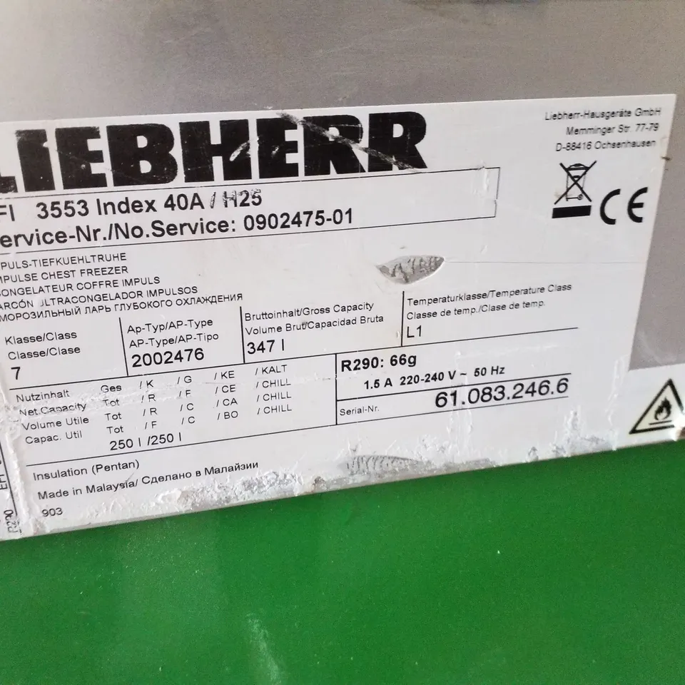 LIEBHERR IMPULSE CHEST FREEZER